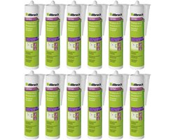 Acryl Kit - Stucwerk Reparatie - Muur Vullen - Korrelige Structuur - 310 ml - Wit