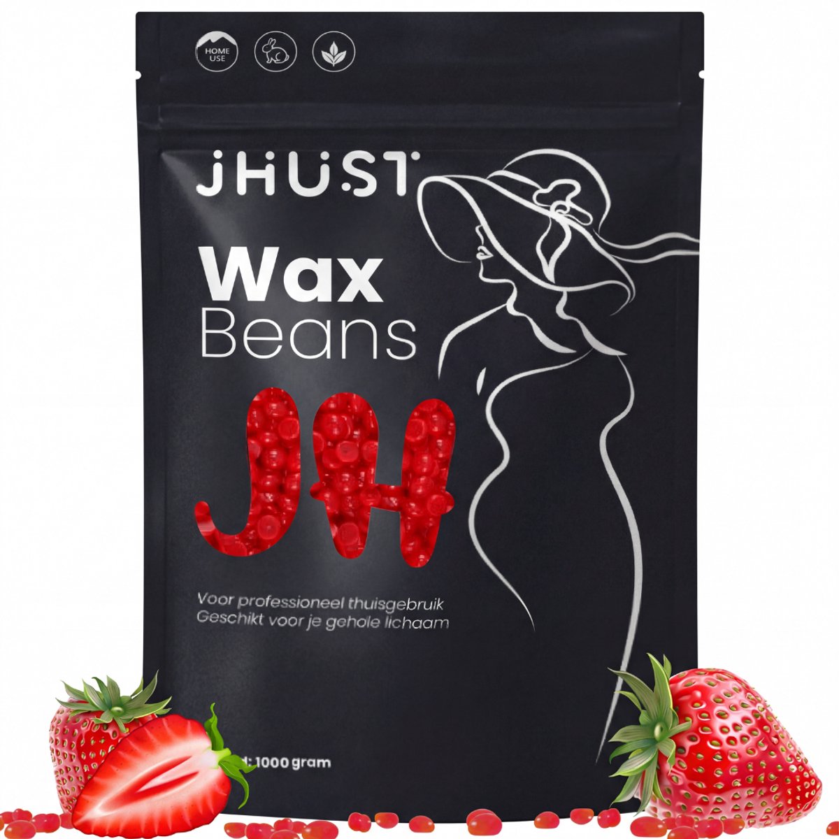 JHust® Wax Parels 1KG Stawberry - Wax Beans - Wax Bonen - Wax Korrels - Waxparels - Harskorrels - Hars korrels - Wax ontharen - Wax Pearls - wax parels ontharing - Hars bonen - Hard Wax Beans - Wax - Wax Parels - Kerstcadeau voor vrouwen