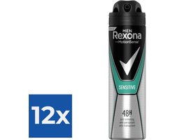 Rexona Men Sensitive - 150 ml - Deodorant - Voordeelverpakking 12 stuks