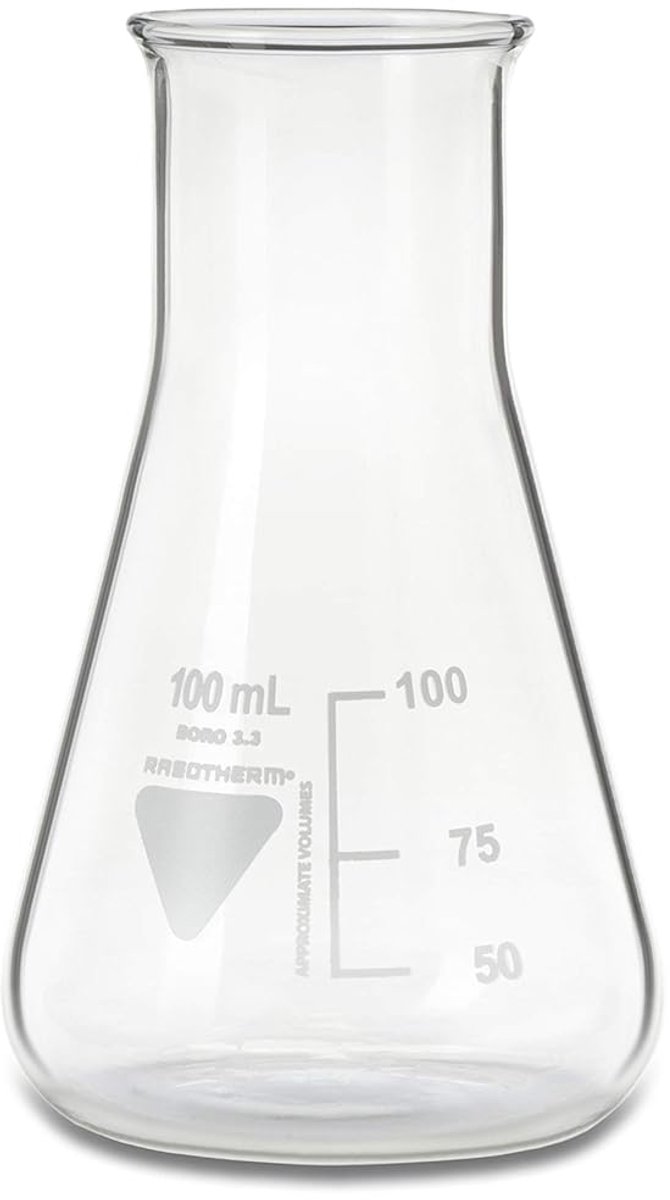 Erlenmeyer Kolf Brede Hals 100 ml - Borosilicaatglas 3.3