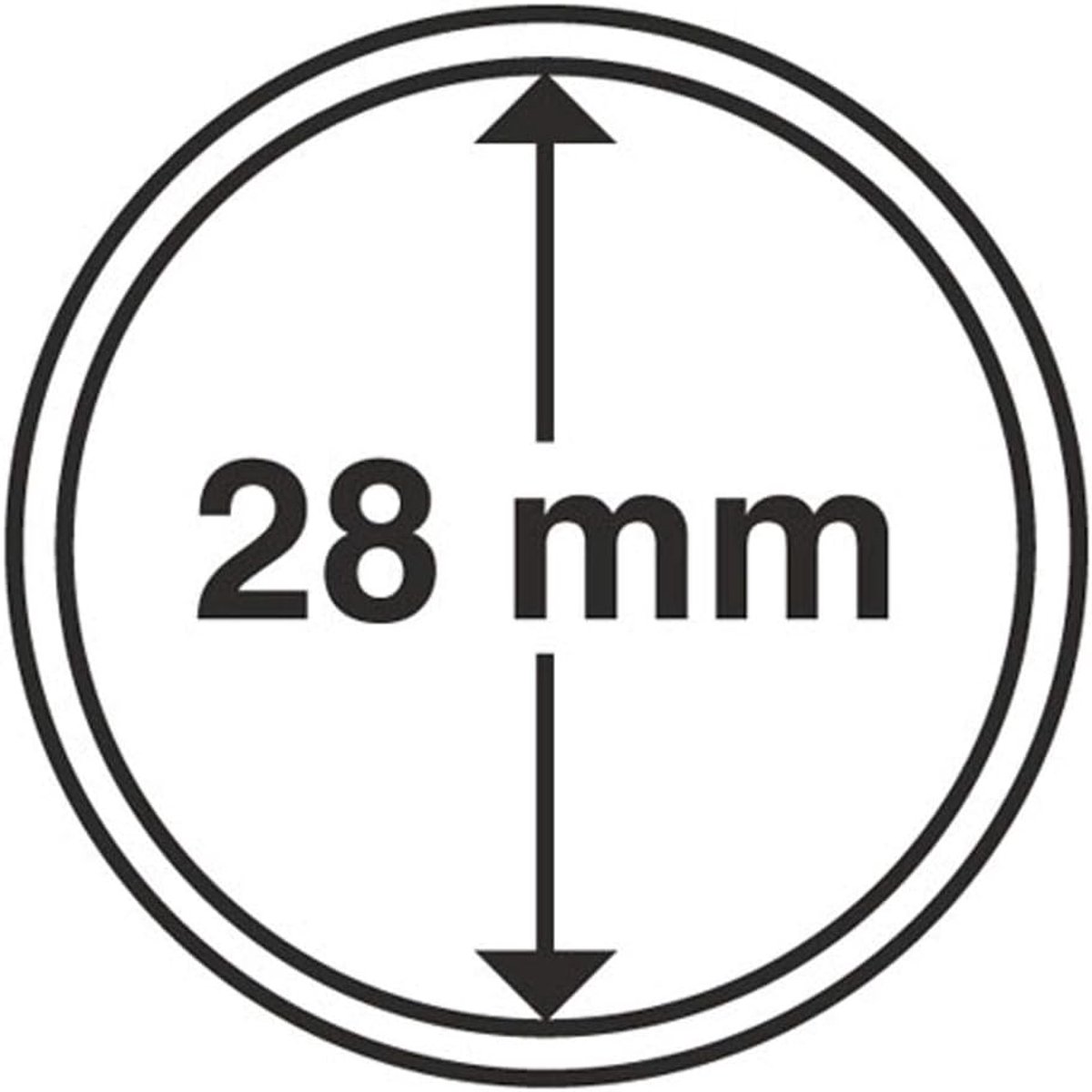 10 x muntcapsules 28 mm - hoogwaardige bescherming voor munten