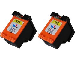 KATRIZ® huismerk ink HP348 Foto kleuren | voor HP DeskJet Series DeskJet 460c/460cb/460wbt/5440/5740/DeskJet 5745/5940/6520/6540 | Met chip | 2 stuks