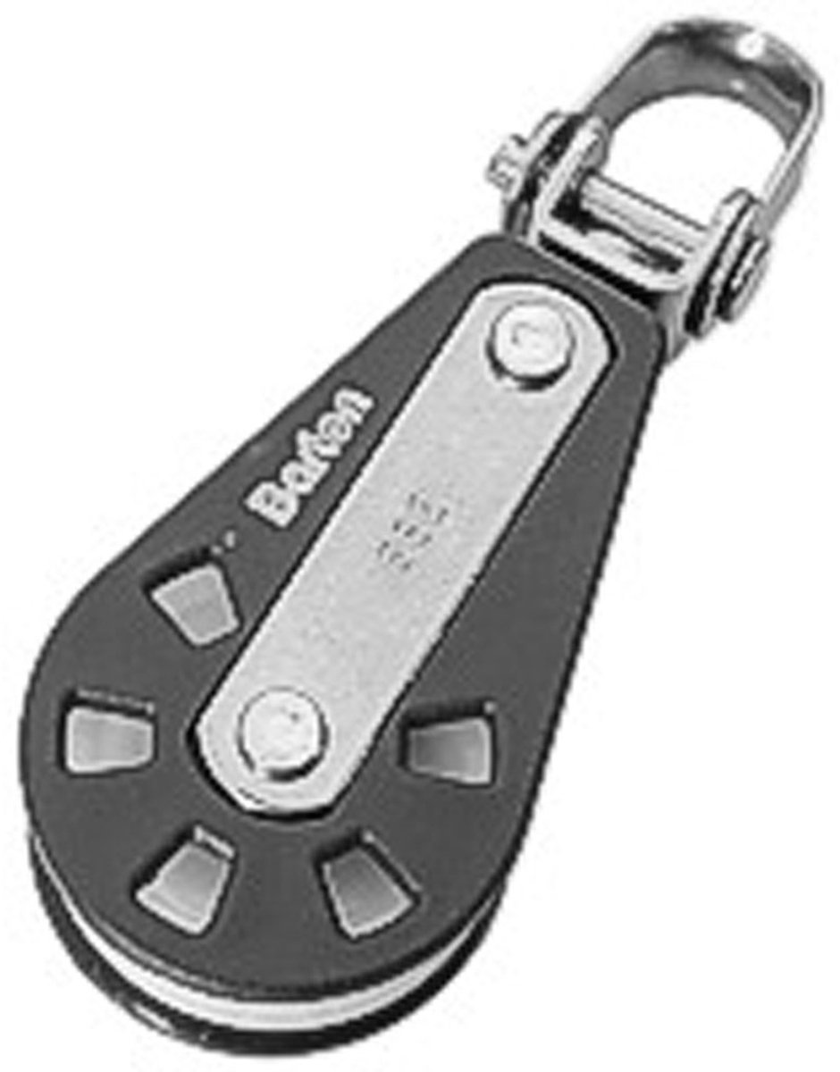 Barton Marine Enkele Wartelkatrol 350kg 8 Mm Goud 30 x 96 mm