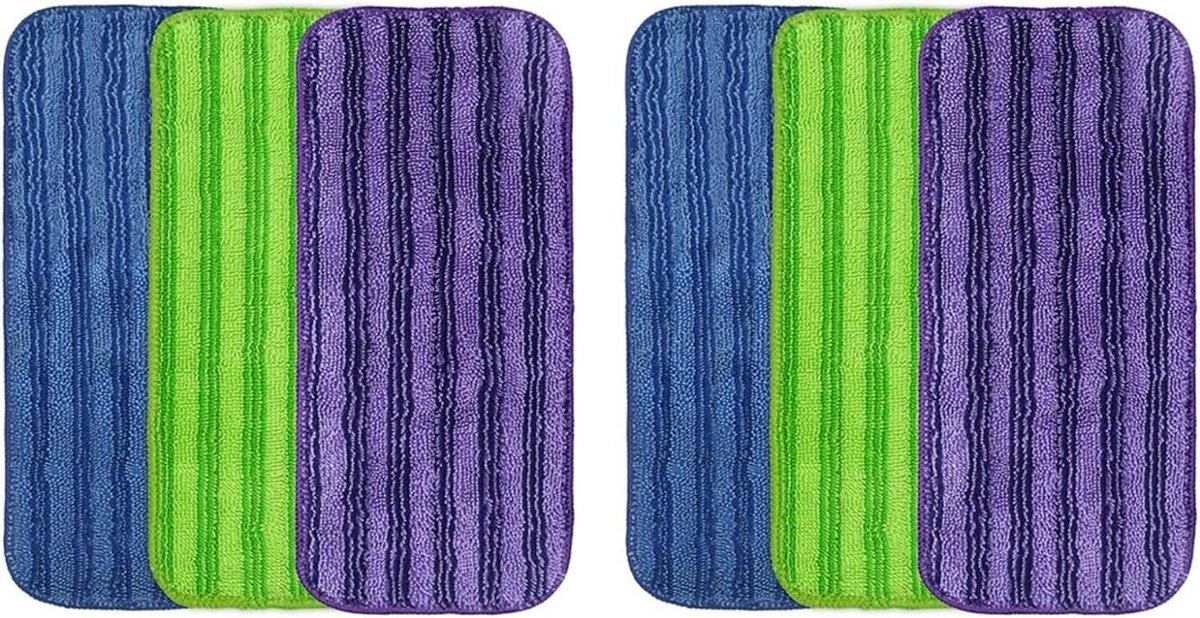 Set van 6 Herbruikbare Microvezel Dweildoekjes voor Dweilmachine, Wasbaar
