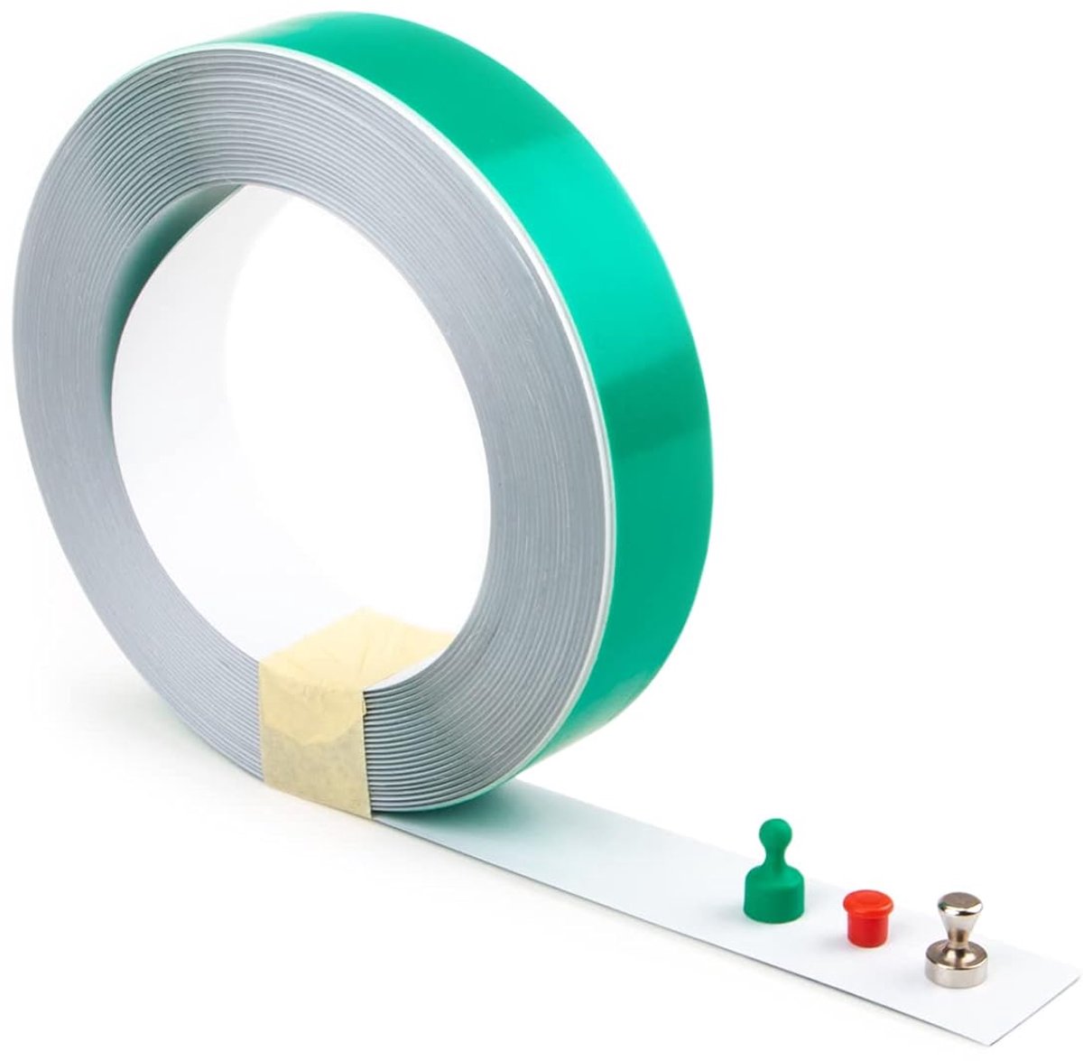 Zelfklevende Metalen Tape Wit, Op Maat Gesneden, Sterke Magnetische Ondergrond
