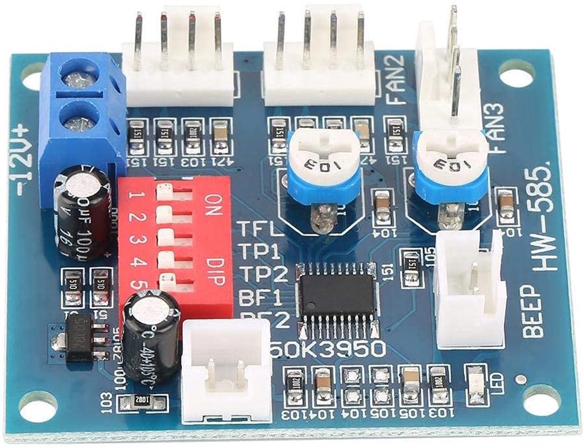Regelmodule voor PC Ventilatorsnelheid met Thermostaat - 4 Pin PWM, 12V DC Besturing