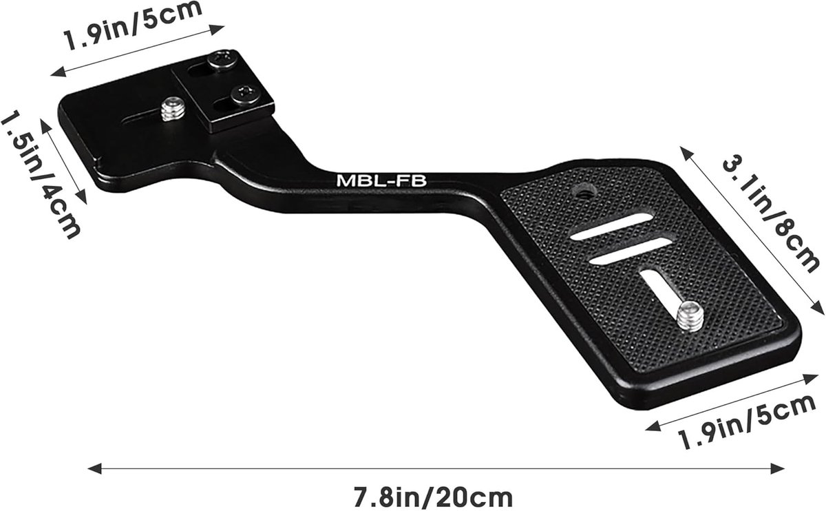 Aluminium Flitserbeugel voor DSLR-camera met 1/4" Schroef voor LED-licht en Microfoon