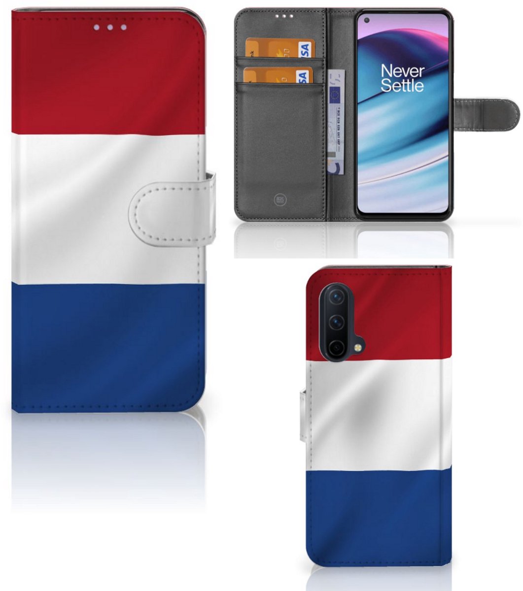 OnePlus Nord CE 5G Bookstyle Case Nederlandse Vlag