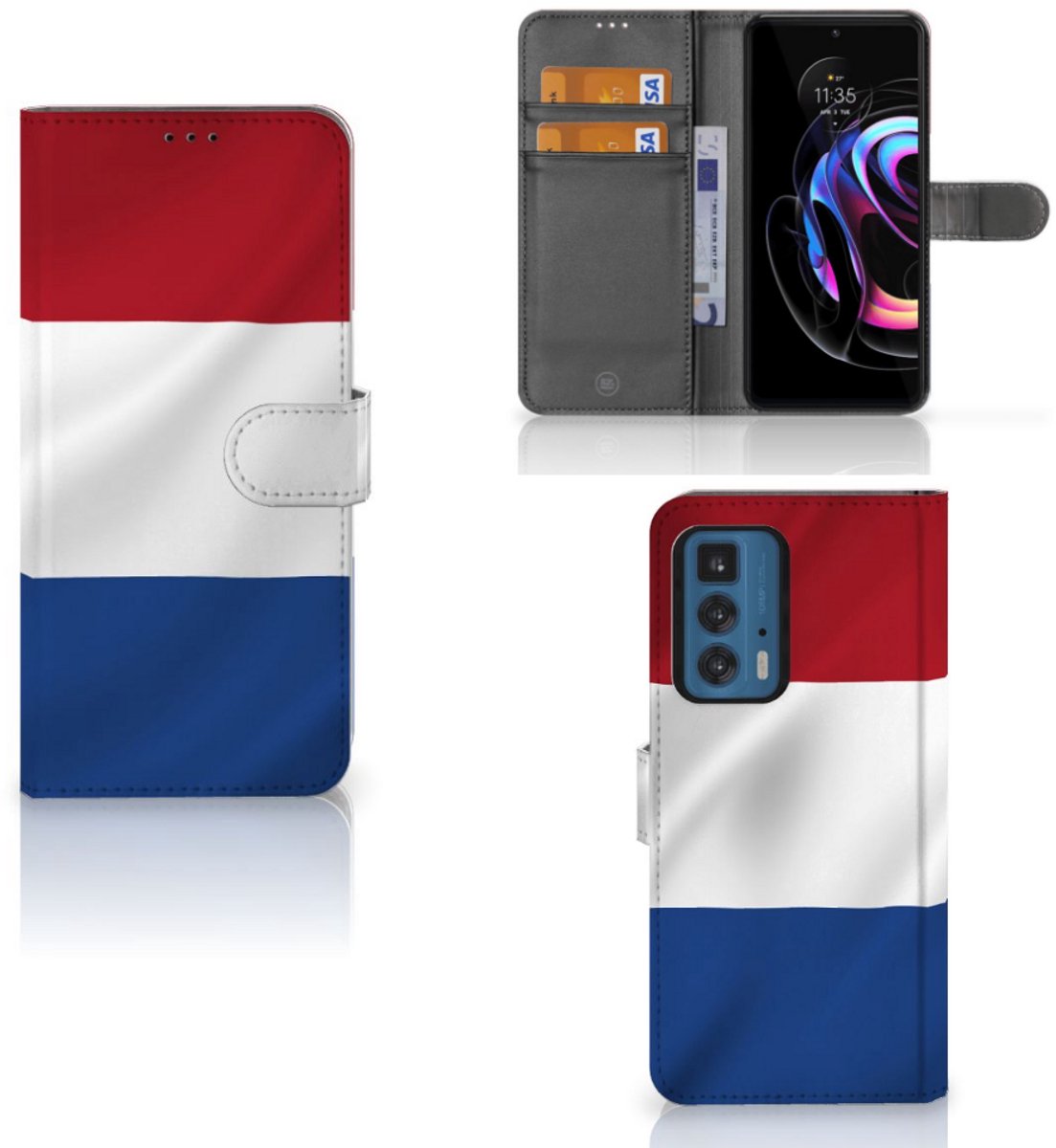 Motorola Edge 20 Pro Bookstyle Case Nederlandse Vlag