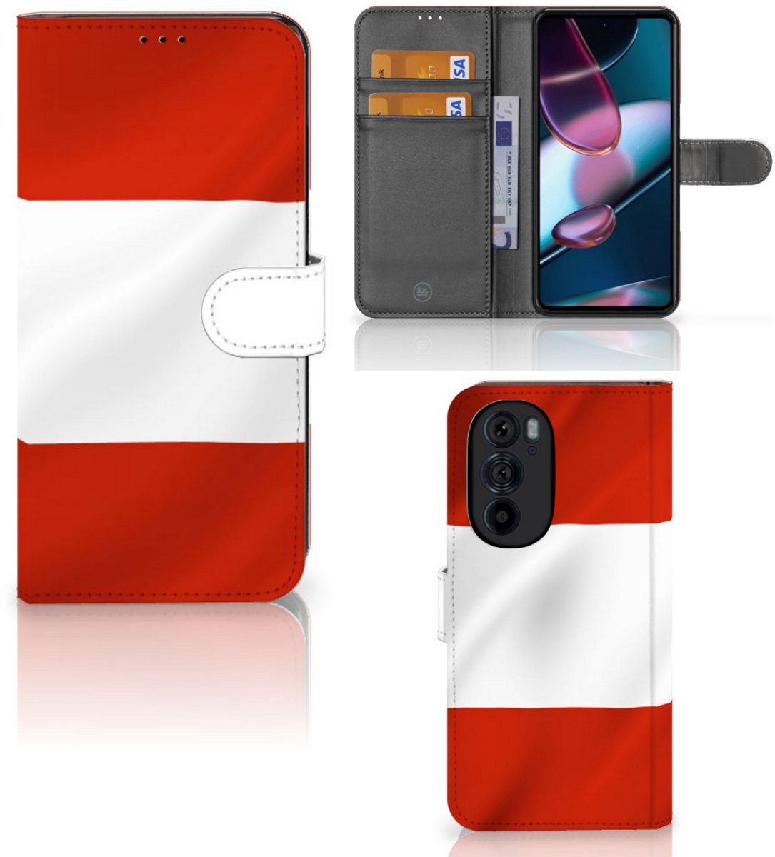 Motorola Edge 30 Pro Bookstyle Case Oostenrijk