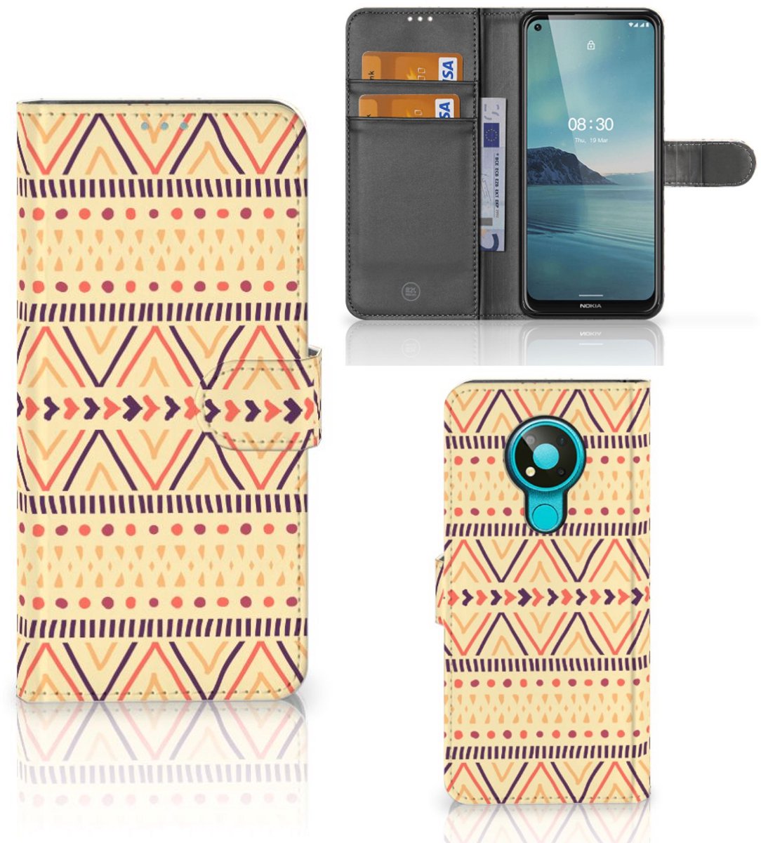 Nokia 3.4 Telefoon Hoesje Aztec Yellow
