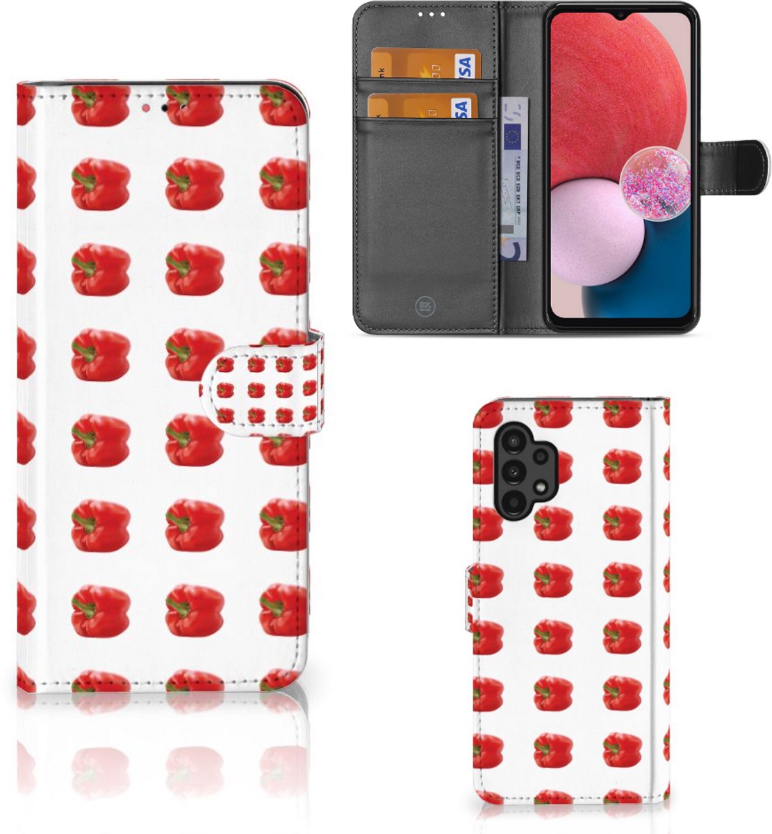 Samsung Galaxy A13 (4G) Book Cover Paprika Red