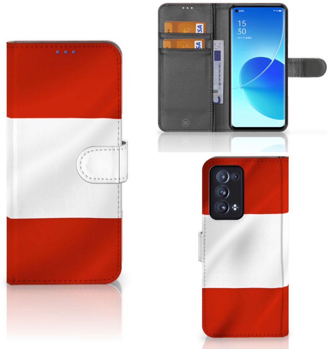 OPPO Reno 6 Pro Plus 5G Bookstyle Case Oostenrijk