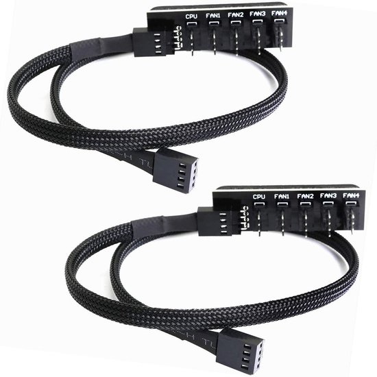 5-weg PWM Ventilator Splitter Hub voor PC - 5 Stuks Adapterkabel voor 12V Case Fans