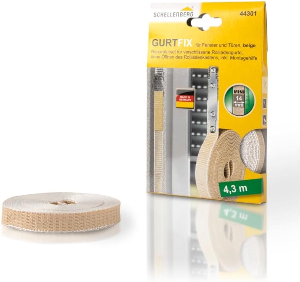 Reparatieset voor rolluikbanden 14 mm breed - 4,3 m