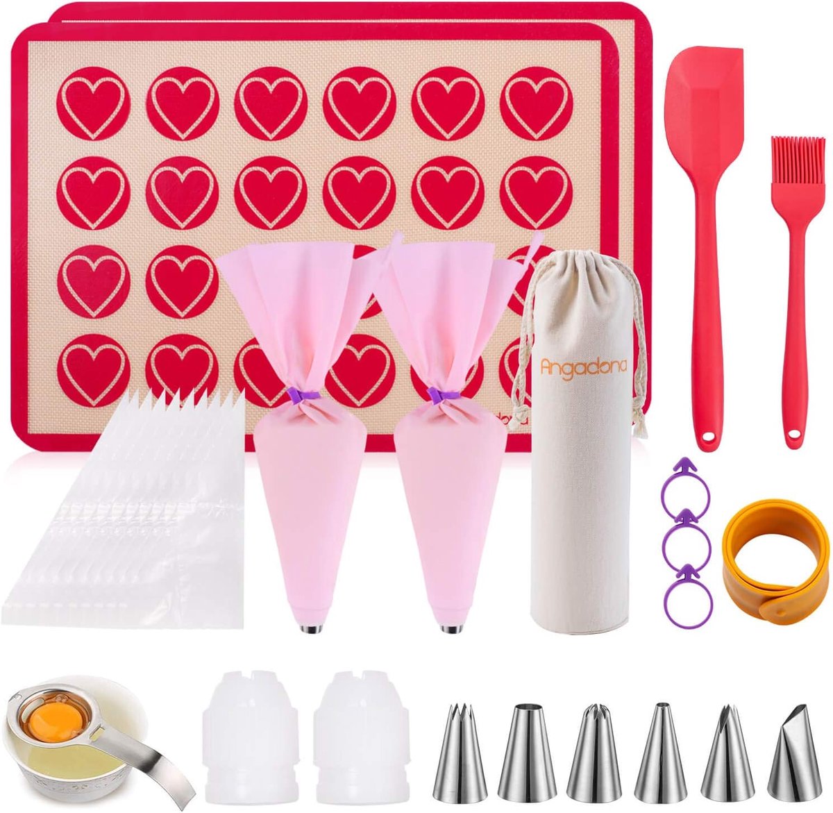 Complete Macaroon Bakset met 25 Accessoires voor Bakliefhebbers