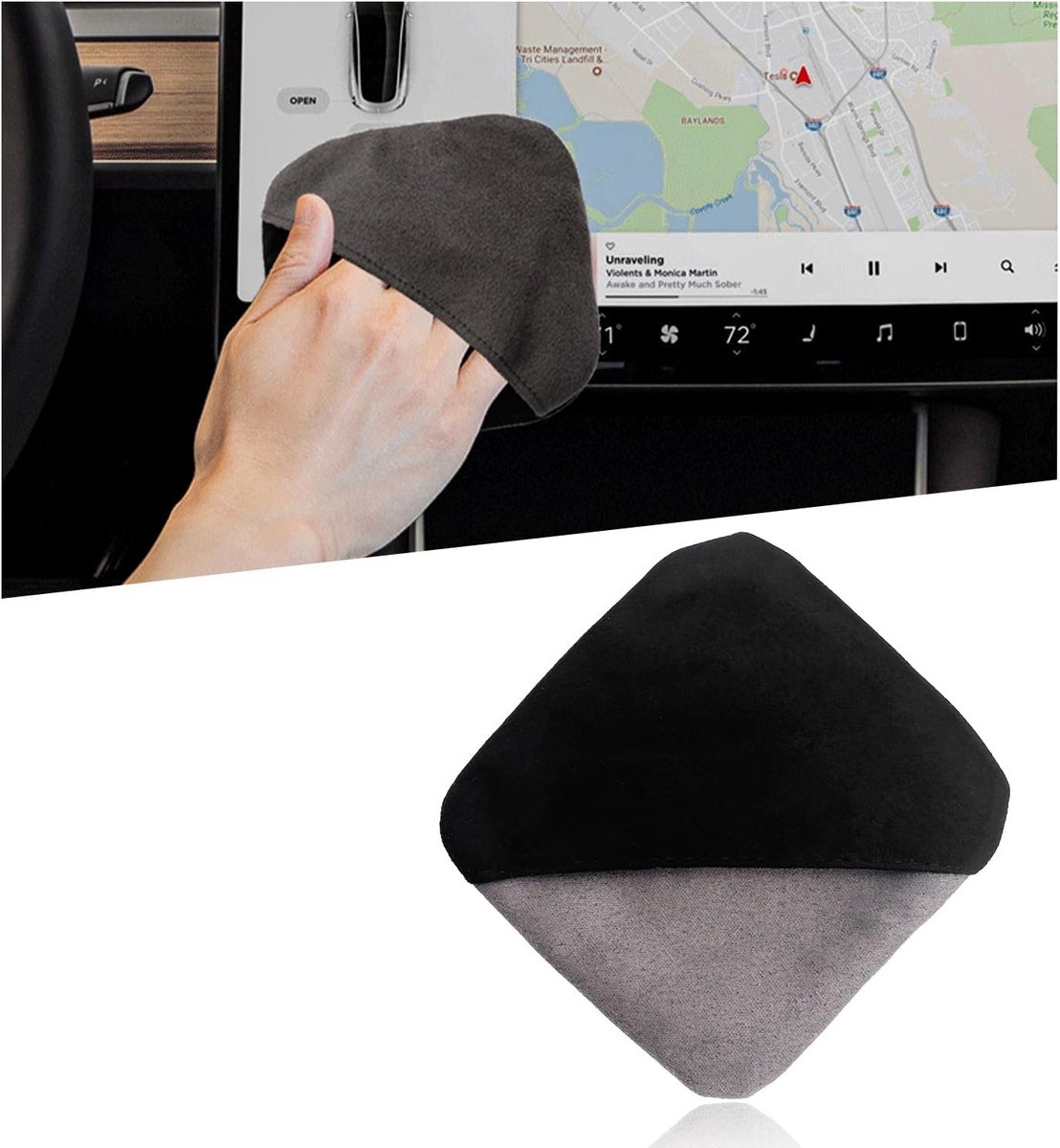 Microvezel Reinigingsdoek voor Touchscreens en Autoschermen - Opvouwbaar en Herbruikbaar