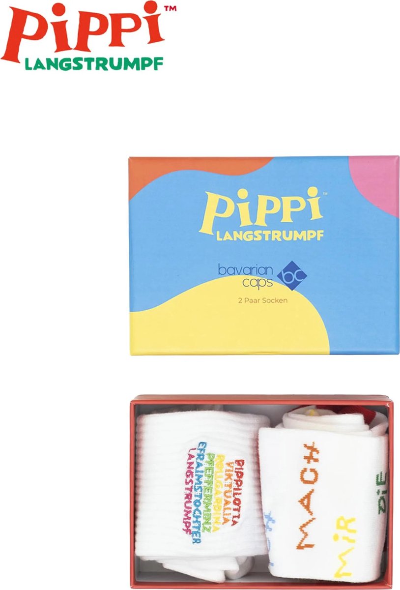 Sokken Pippi Langkous - Maat 36-40 - 2 paar - In cadeauverpakking