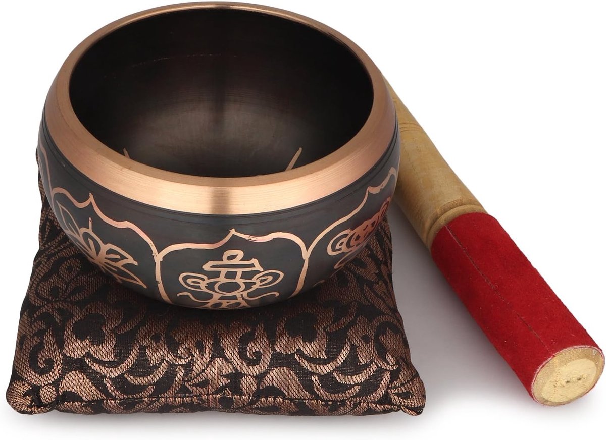 Tibetaanse meditatie yoga klankschalen - Messing hand klankschaal 4 inch - Mooi nieuw