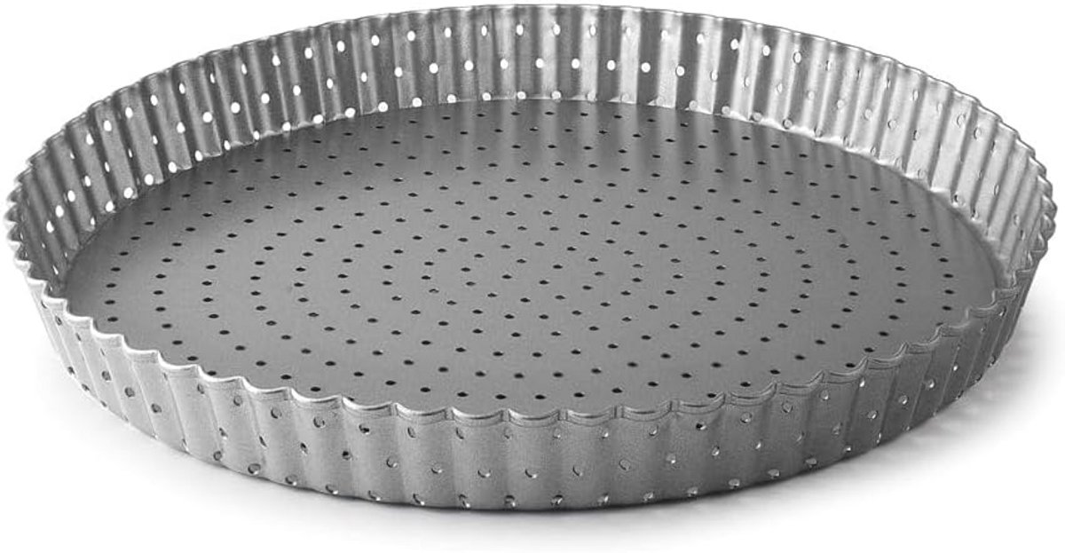 Geperforeerde cakevorm van koolstofstaal - PFOA-vrij en ovenbestendig, 30 cm