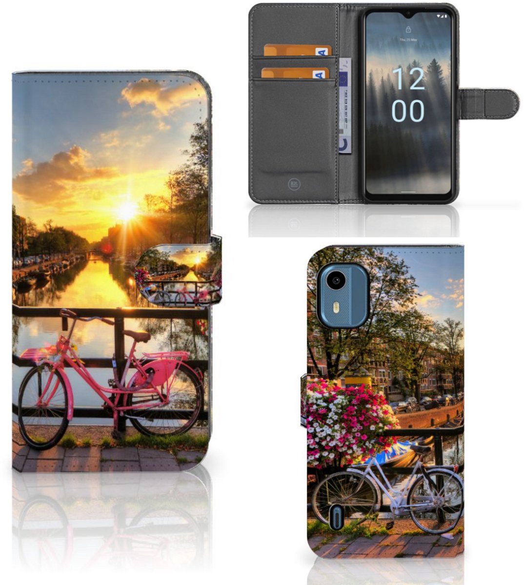 Nokia C12 Flip Cover Amsterdamse Grachten