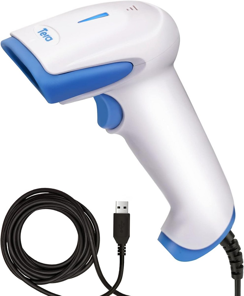 Wired 1D Barcodescanner met Antibacterieel Materiaal en Ergonomisch Ontwerp