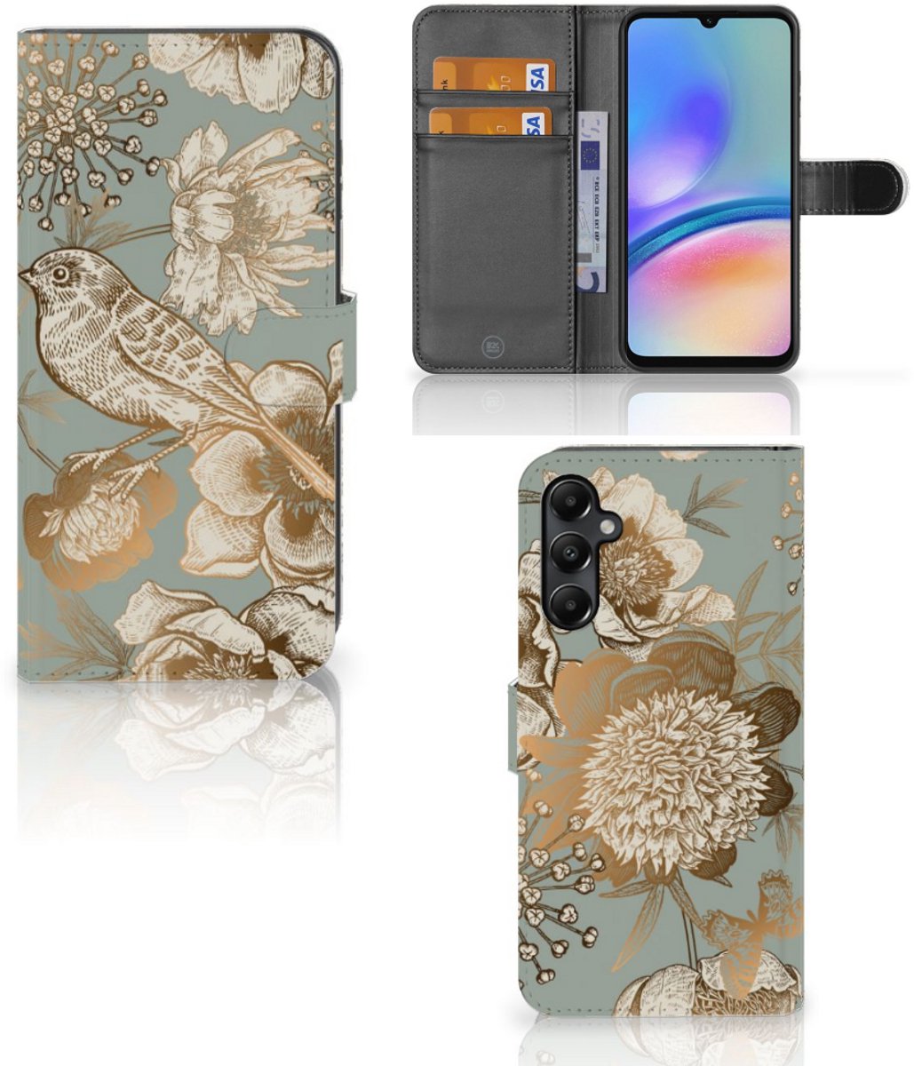 Hoesje voor Samsung Galaxy A05s Vintage Bird Flowers