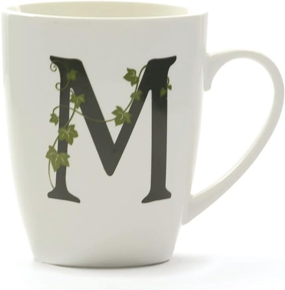 Mok Letter M van Porselein - Wit - 12 x 12 x 3 cm