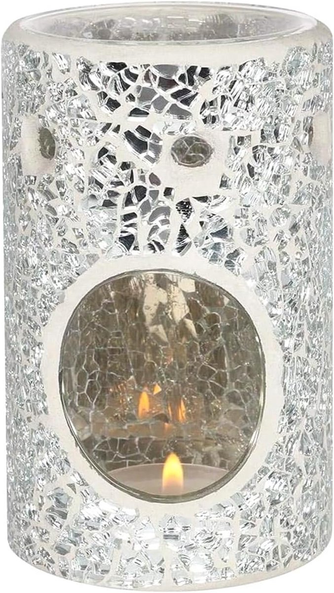 Ronde Glas Oliebrander met Crackle Effect voor Kamers