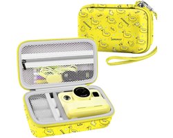 Leayjeen Cameratas met directe print voor kinderen, compatibel met HiMont/Manttely/CAMCLID/GREENKINDER/Gofunly/Hangrui, kerstcadeau voor jongens en meisjes (alleen hoesje) gele eend