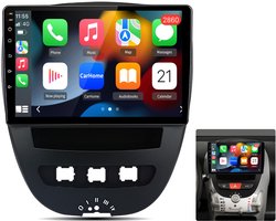 Junsun Android 15 CarPlay Autoradio Geschikt Voor Toyota Aygo Peugeot 107 Citroen C1 Accessoires, 2GB+32GB, Draadloze Andriod Auto, Bluetooth, GPS Multimedia Navigatiesystem, 10-inch Touchscreen, WiFi, USB, RDS, DAB+, DSP, FM, Quad-core processor