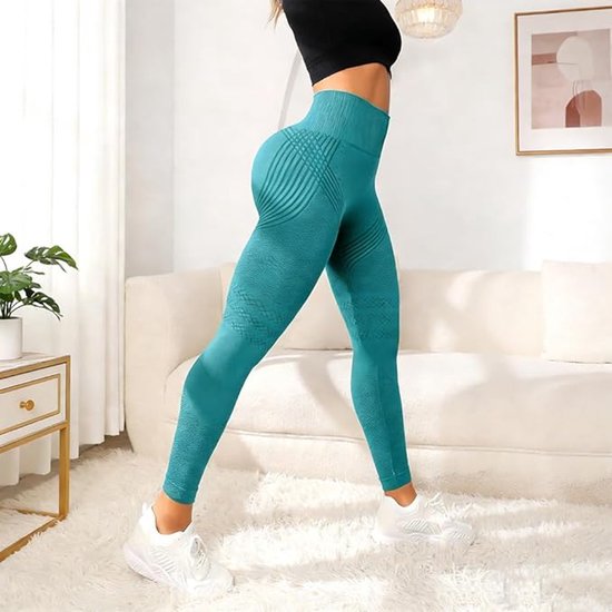 Yoga les - Compressielegging voor dames - Sportlegging - Lange yogalegging met hoge taille - Fitnessbroek, geschikt voor dagelijks gebruik, vrijetijdskleding en sporten, zwart, maat XXL van Merkloos — afbeelding 2
