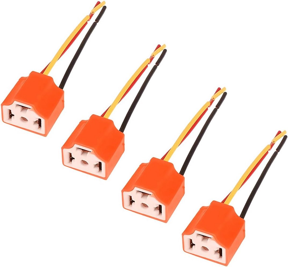 4 Stuks Autohouder Keramische Gloeilamphouders H4 voor Koplampen en Mistlampen