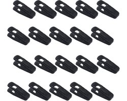 20-stuks Kledingklem - Ophangklem voor kleding - Fluweelzachte kledingklem - Multifunctionele kledingklem - Antislip en laat geen strepen achter - 7,1*2,2*2,2 cm - Geschikt voor broeken, overhemden, rokken, sokken, enz. - Zwart