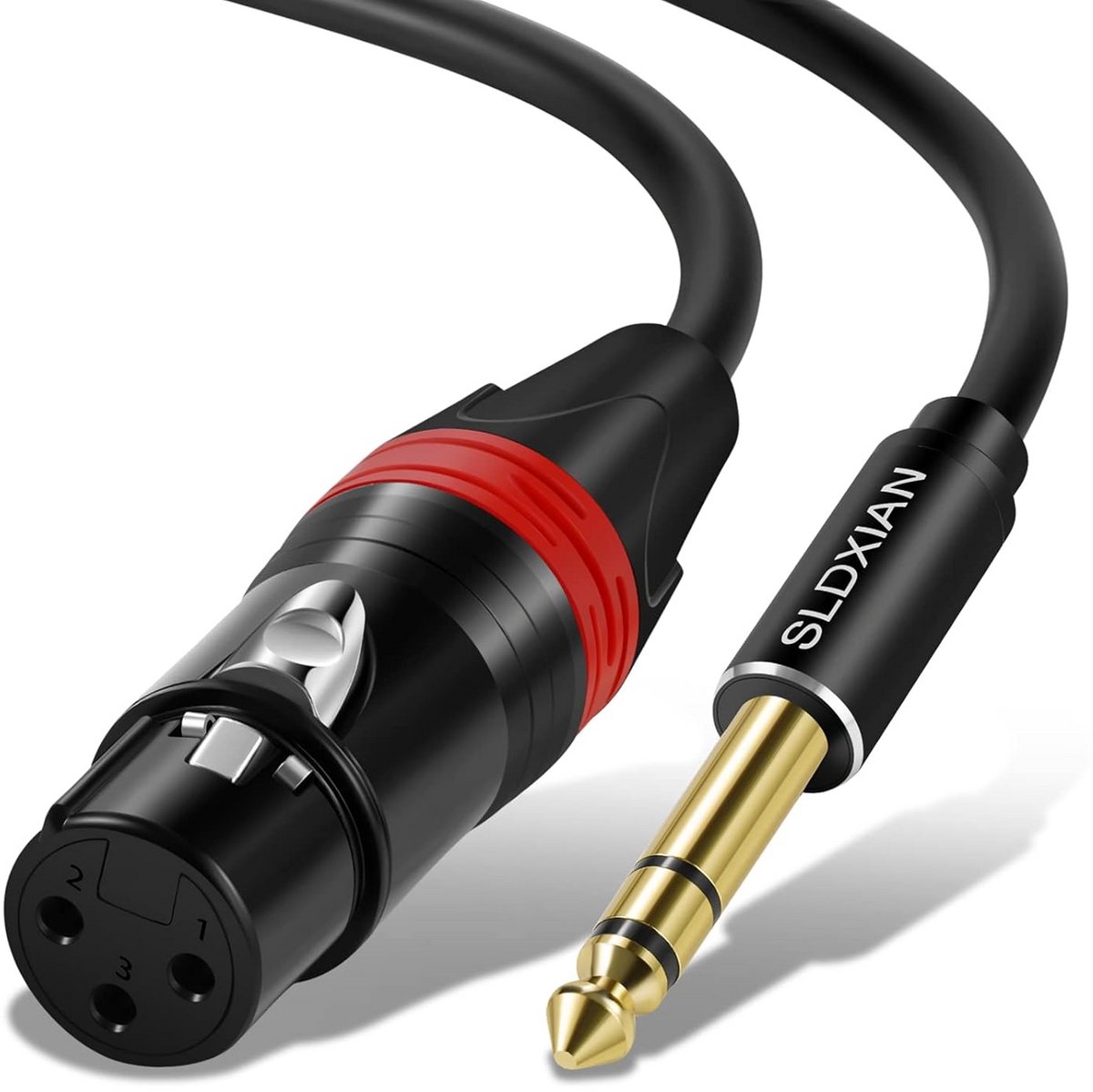 TRS Jack naar XLR Microfoonkabel - 1/4 inch Jack naar XLR Vrouwelijk - 1 Meter