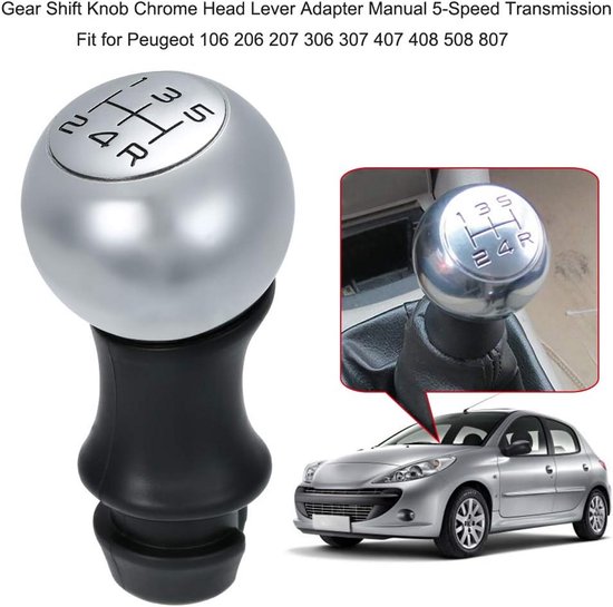 Chroom Versnellingspookknop Adapter voor Handmatige 5-Speed Transmissie — afbeelding 3