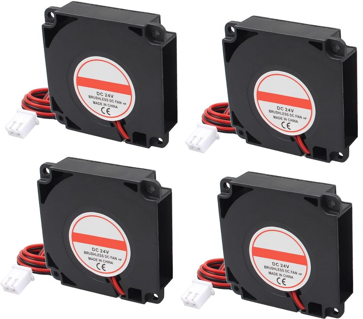 4 stuks 3D-printer ventilatoren 24V 4010 borstelloos zwart 40x40x10mm