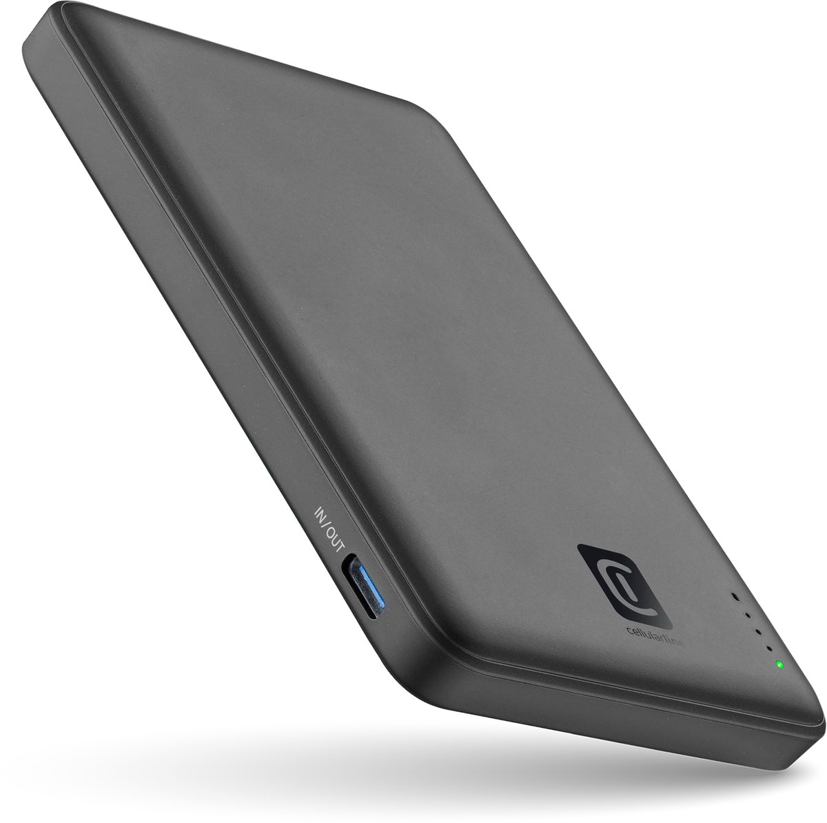 Cellularline Powerbank 5000mAh - MagSafe - 7.5W Draadloos Opladen - Zwart