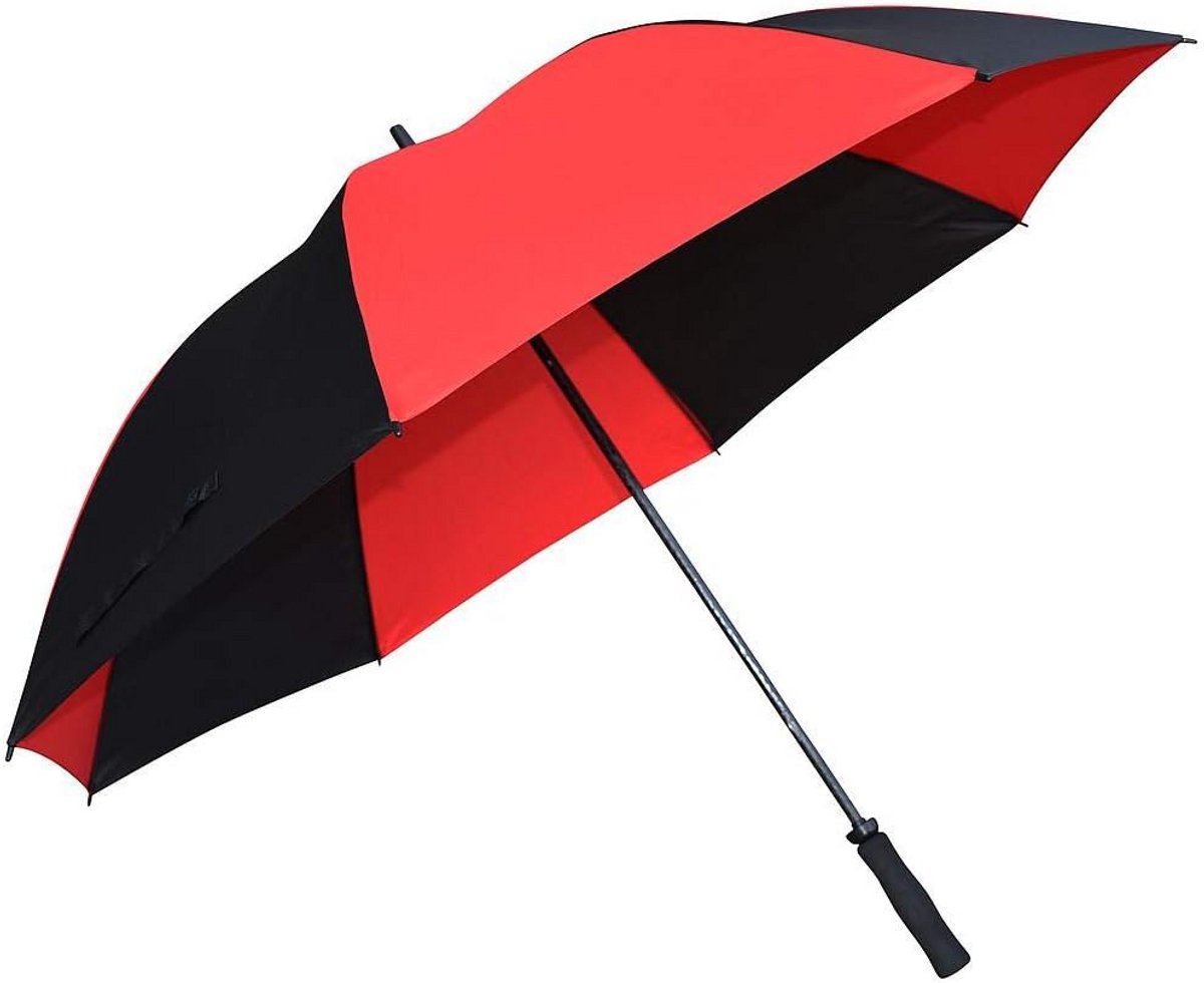 Golf Paraplu Zwart/Rood 30 - Glasvezel en Duurzaam