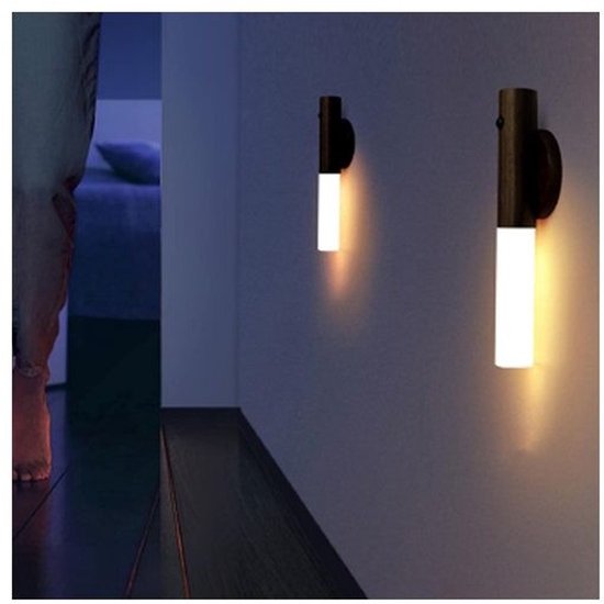 Nexxt Nachtlampje met Sensor - Automatisch Licht in het Donker - 2-Pack Oplaadbaar - Warm Wit van Merkloos — afbeelding 4