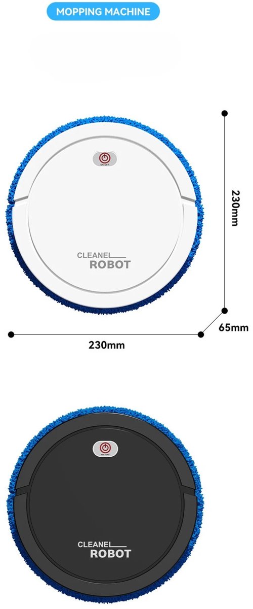 Chuanbao Smart Dweil Robot Volledig Automatisch Zwart - afbeelding 2