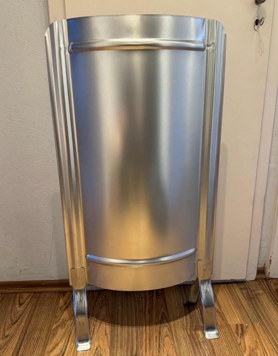 Kachelscherm met voeten - Modern Hitteschild 91 x 46 cm - Zilver