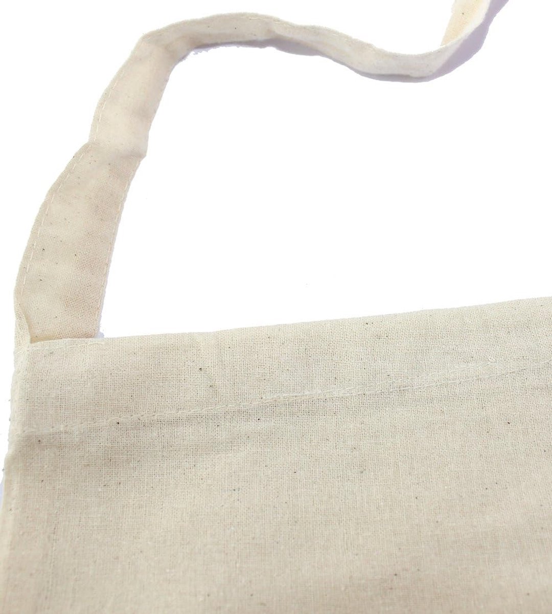 Duurzame Jute Schoudertas 38 x 42 cm met Lange Handvatten - Onbedrukt Boodschappentas