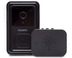 Steen® Video Deurbel met Camera – Slimme Draadloze Deurbel zonder Abonnement – inclusief extra luidspreker