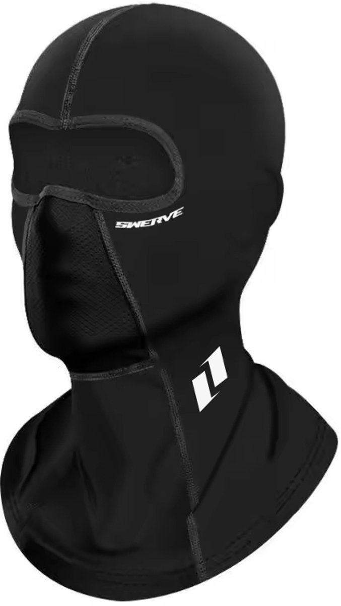 Swerve Gear ColdSeason Balaclava – Wind- en waterdichte Motor Bivakmuts voor Helm Gezicht en Nek Zwart
