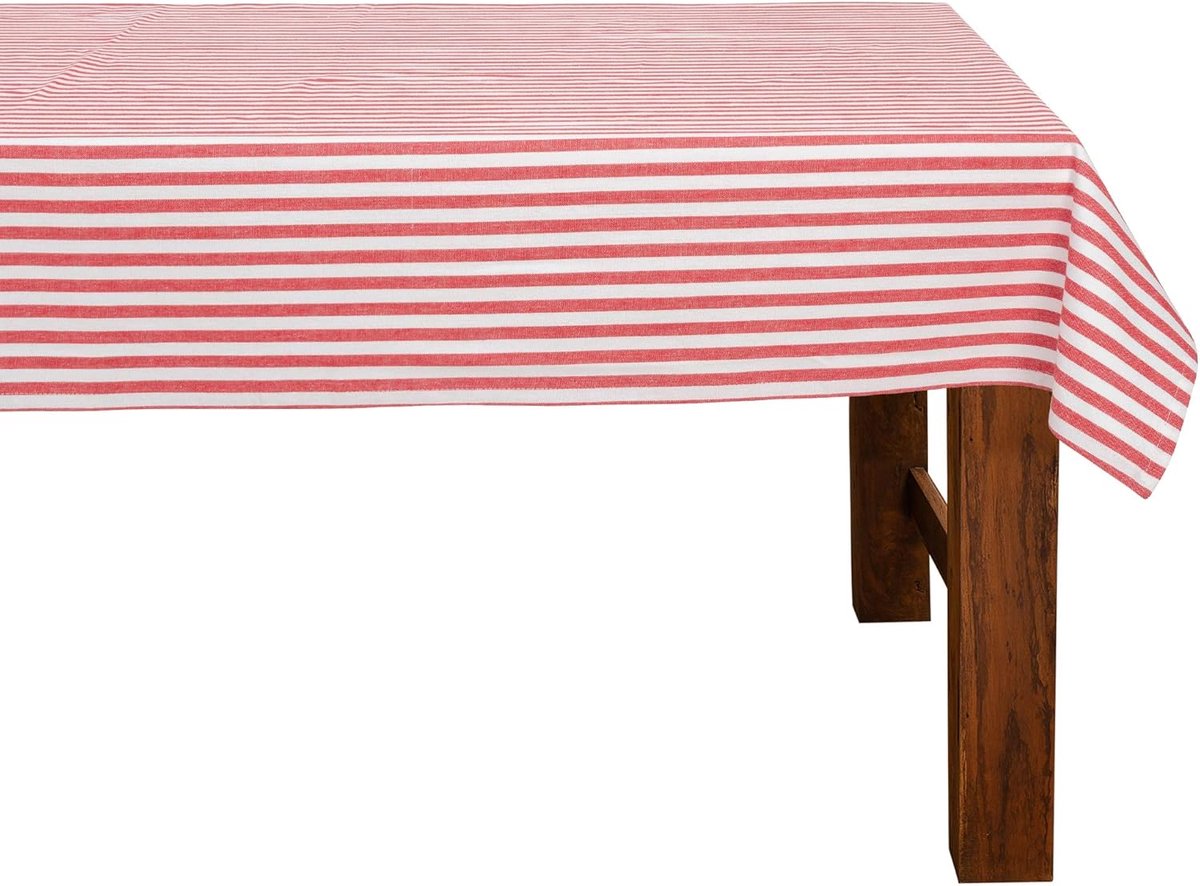 Tafelkleed 140 x 140 cm Blauw/Wit Geruit - Hoogwaardig 100% Katoen