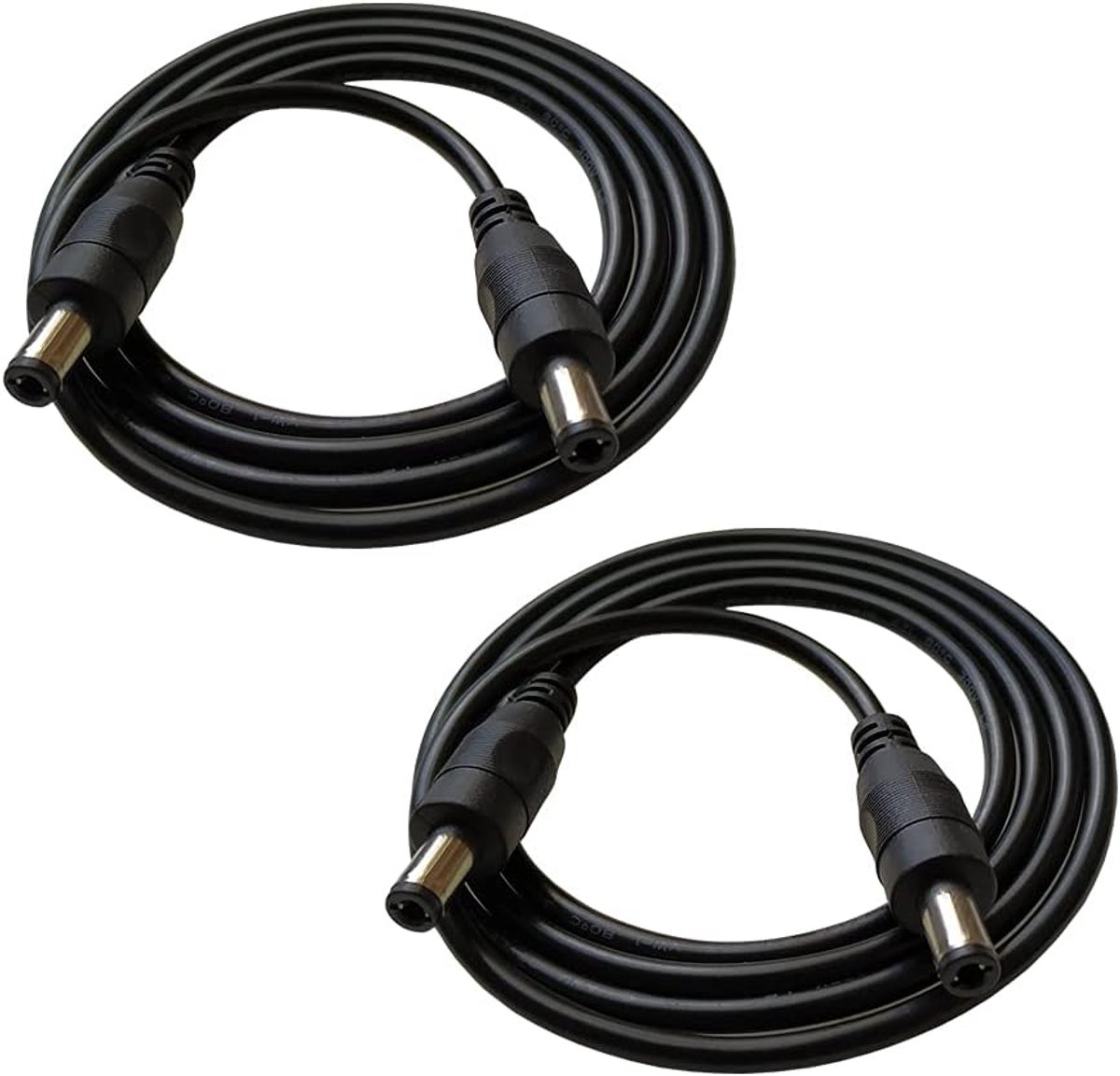 2pcs 0-24V 1m DC Female to Male Extension Cable 5.5x2.1mm