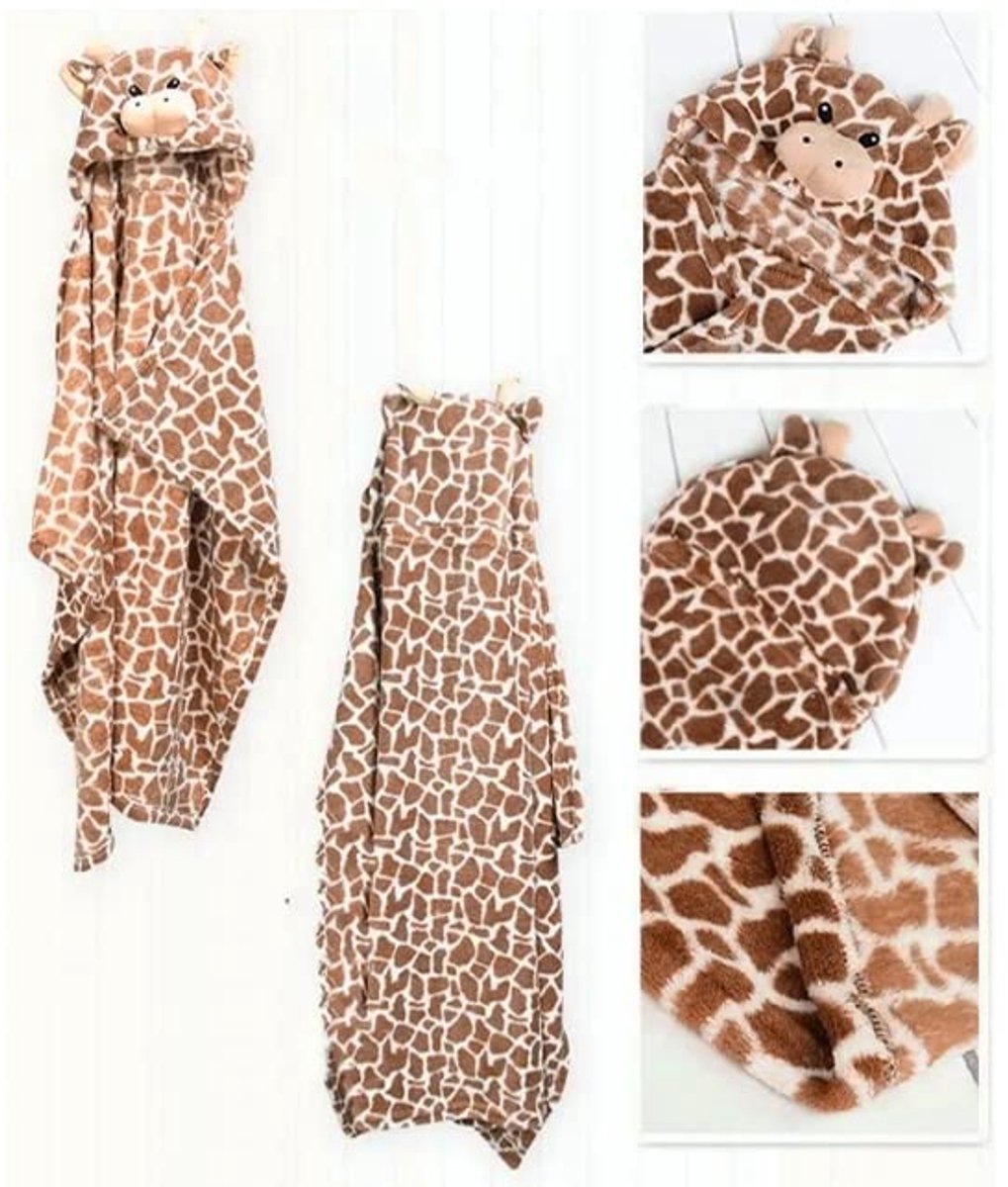 Schattige Babydoek met Kap - Zacht, Warm en Hypoallergeen Badhanddoek voor Pasgeborenen en Peuters