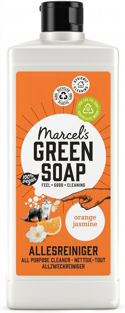 Marcel's Green Soap Allesreiniger Orange & Jasmijn – 750 ml – Milieuvriendelijke Oppervlaktereiniger – Vegan & Biologisch Afbreekbaar