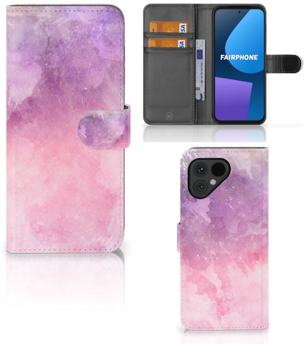 Hoesje Fairphone 5 Pink Purple Paint
